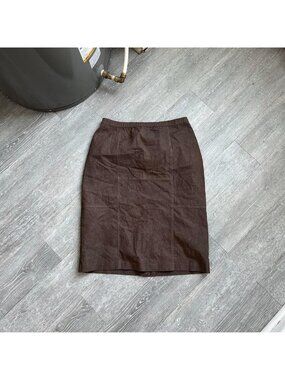 Brown Vintage “Lasania Petite” Low-Rise Midi Skirt (No Size, Fits Women’s M / L)